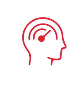 Gedächtnispiktogramm in rot und weiiß