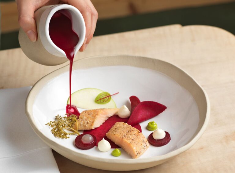 geräucherter Saibling im Lokal Winterstellgut